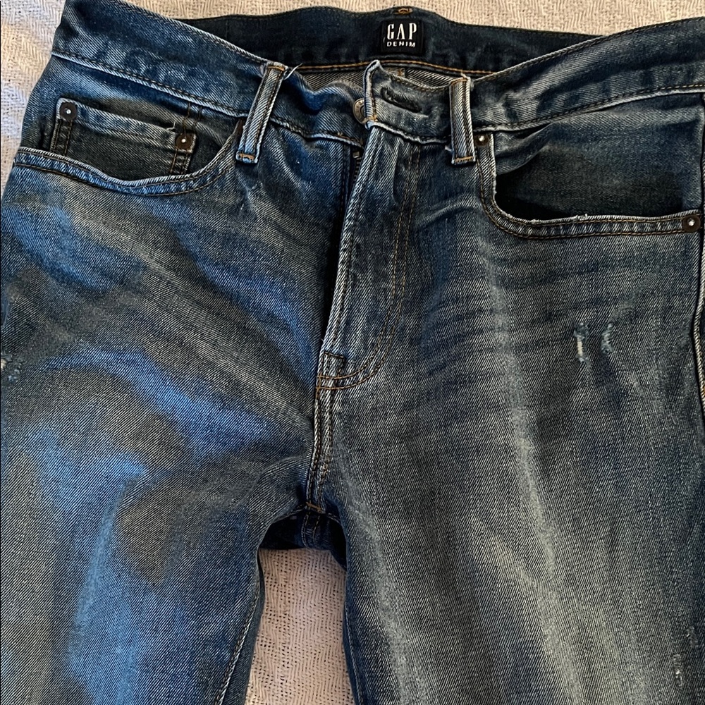 GAP Men's Dark Blue Straight Jeans